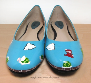 Illustration for article titled You Won't Jump Over the Flagpole in These Awesome Mario Heels